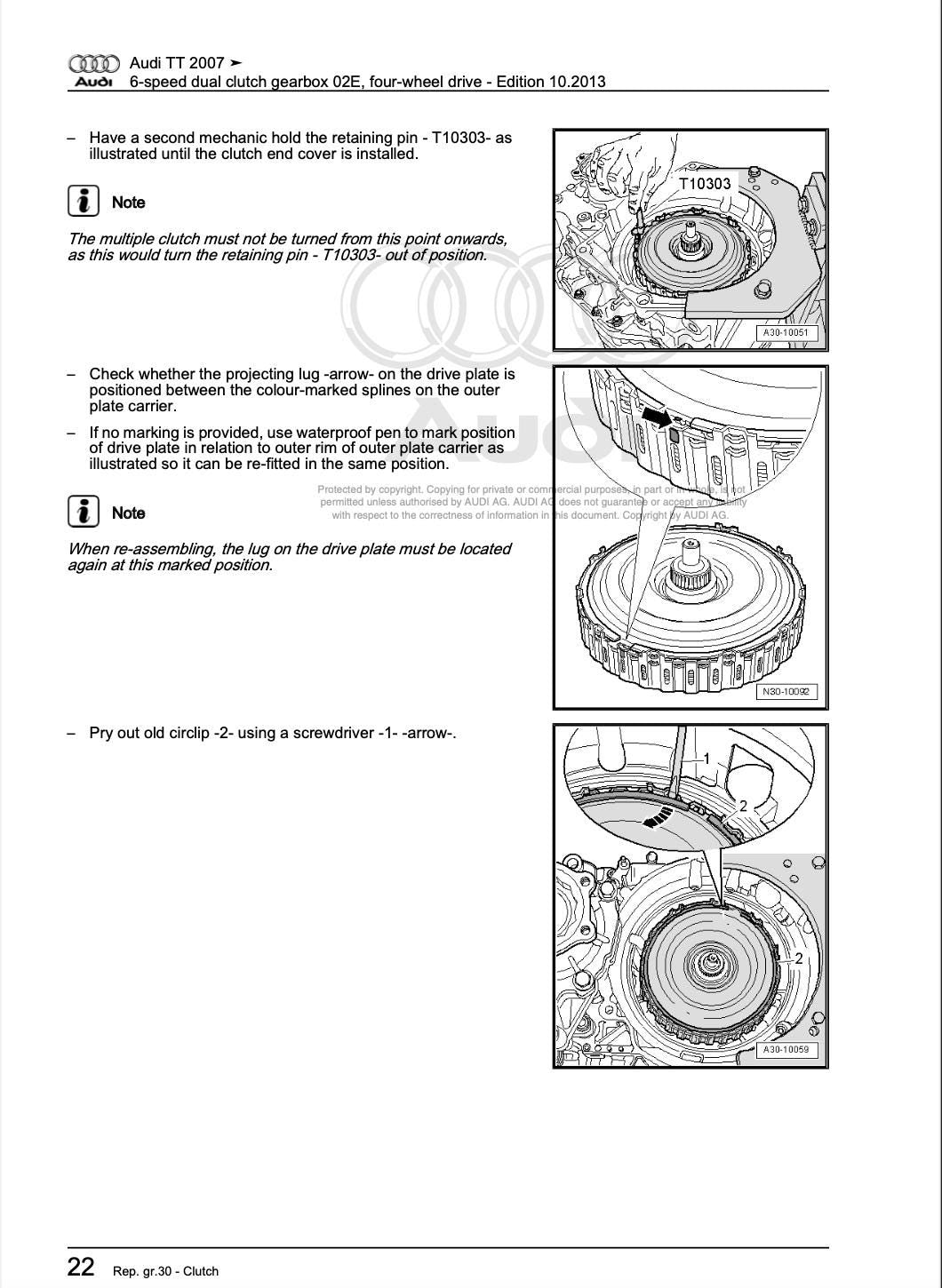 Audi TT 2006-2010 Service & Repair Workshop Manual PDF Instant Access