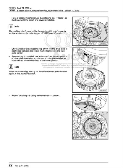 Audi TT 2006-2010 Service & Repair Workshop Manual PDF Instant Access